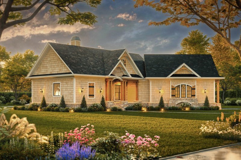 Dream House Plan - Exterior - Front Elevation 6 for Traditional House Plan #54-717 - 3 bed, 2 bath