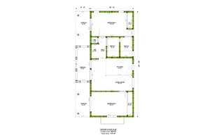 Floor Plan - Main Floor for Adobe / Southwestern House Plan #1106-195 - 2 bed, 2 bath