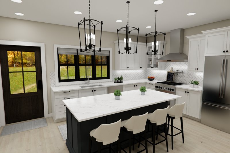 House Design - Interior - Kitchen for Craftsman House Plan #51-1400 - 3 bed, 2 bath