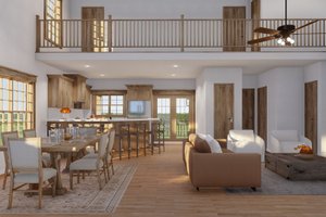 Interior - Dining Room for Farmhouse House Plan #17-2019 - 2 bed, 2 bath