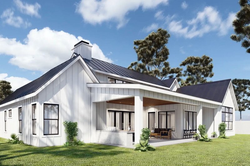 Home Plan - Exterior - Rear Elevation 1 for Contemporary House Plan #1110-29 - 3 bed, 2.5 bath