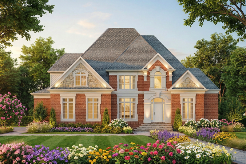 Dream House Plan - Exterior - Front Elevation 3 for European House Plan #119-349 - 4 bed, 3 bath