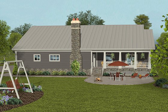 Exterior - Rear Elevation for Craftsman House Plan #56-712 - 4 bed, 3.5 bath