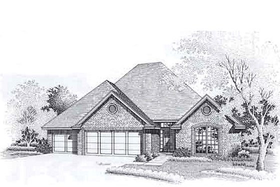 Exterior - Front Elevation for Traditional House Plan #310-907 - 3 bed, 2 bath