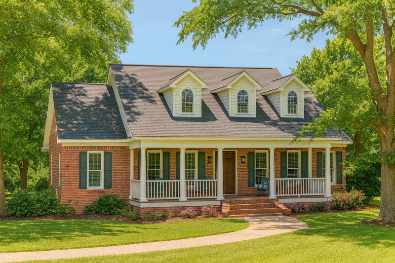 House Blueprint - Traditional Exterior - Front Elevation Plan #44-103