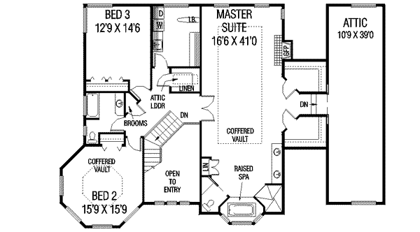 Home Plan - Victorian Floor Plan - Upper Floor Plan #60-568
