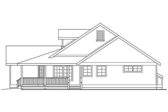 Exterior - Other Elevation 1 for Country House Plan #124-164 - 3 bed, 2 bath