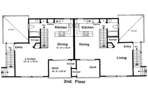 Floor Plan - Upper Floor for Traditional House Plan #303-126 - 2 bed, 2 bath
