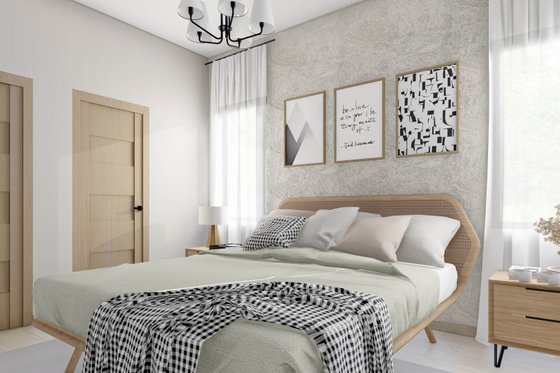 Interior - Bedroom for Craftsman House Plan #124-1364 - 1 bed, 1.5 bath