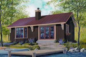 Cottage Exterior - Front Elevation Plan #23-754