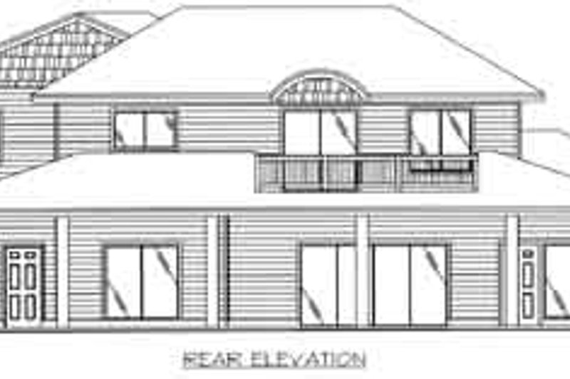 Home Plan - Exterior - Rear Elevation for Traditional House Plan #117-489 - 3 bed, 2.5 bath