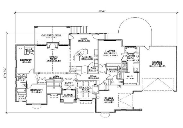 House Plan Design - European Floor Plan - Main Floor Plan #5-366