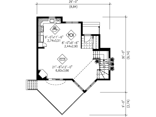 Modern Floor Plan - Main Floor Plan #25-4203
