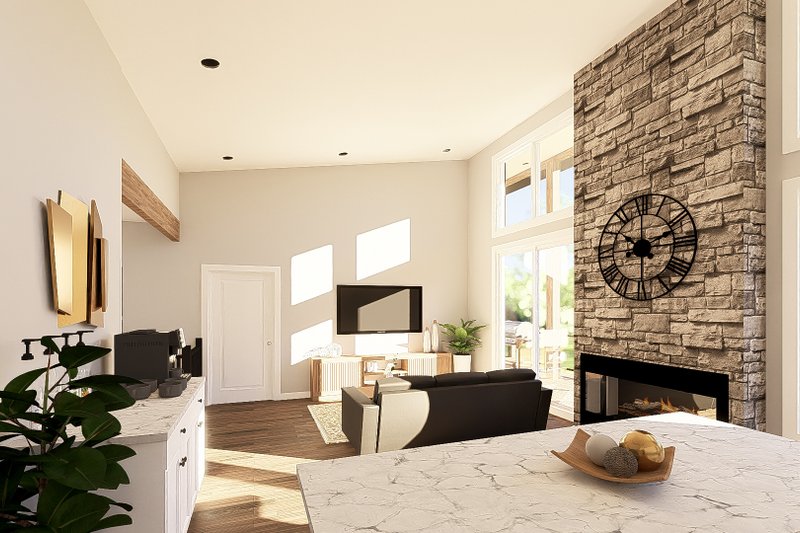 House Design - Interior - Family Room 1 for Contemporary House Plan #1064-459 - 2 bed, 2 bath