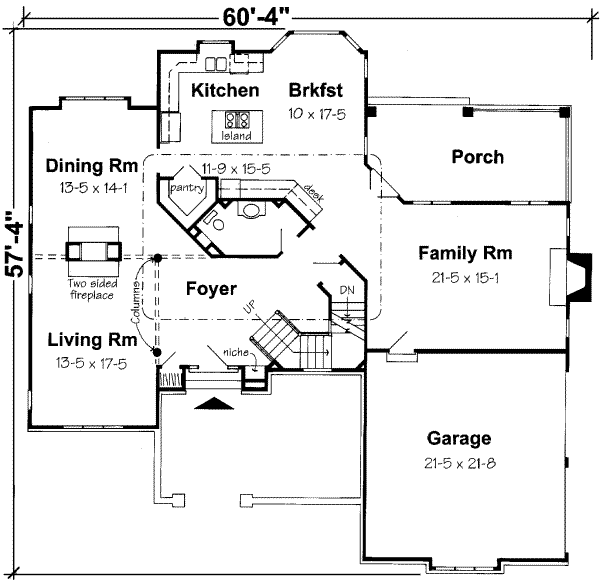 Traditional Floor Plan - Main Floor Plan #312-151