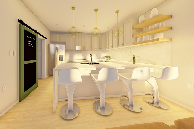 Dream House Plan - Interior - Kitchen 1 for Farmhouse House Plan #126-175 - 2 bed, 2 bath
