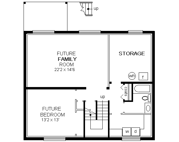 Architectural House Design - Contemporary Floor Plan - Lower Floor Plan #18-310