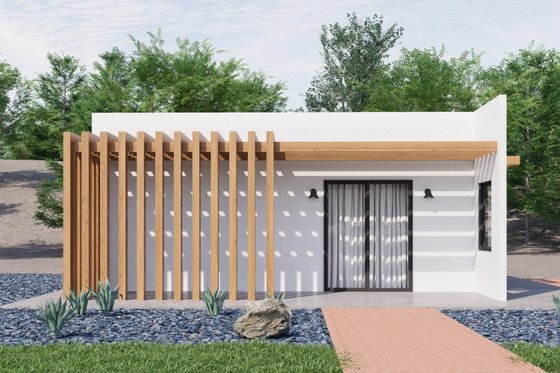 Exterior - Other Elevation for Contemporary House Plan #1106-36, 1 bath