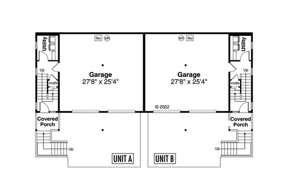 Home Plan - Modern Floor Plan - Lower Floor Plan #124-1292