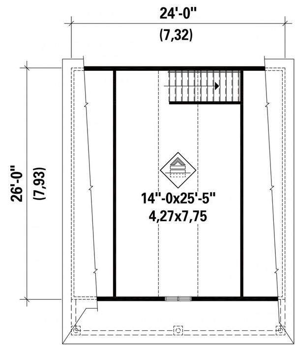 Traditional Floor Plan - Upper Floor Plan #25-4872