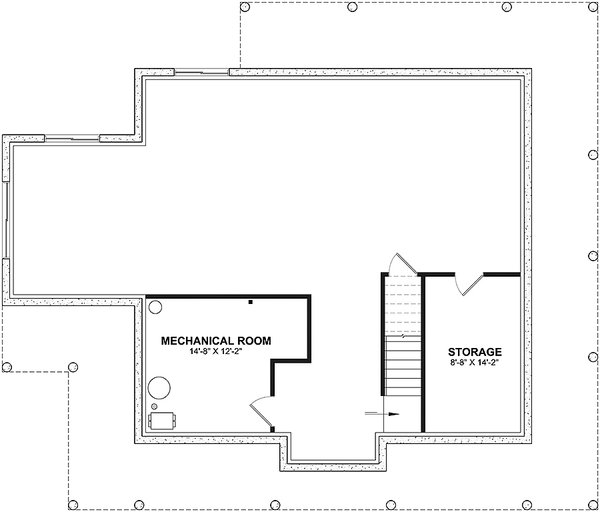 House Plan Design - Farmhouse Floor Plan - Lower Floor Plan #23-2792