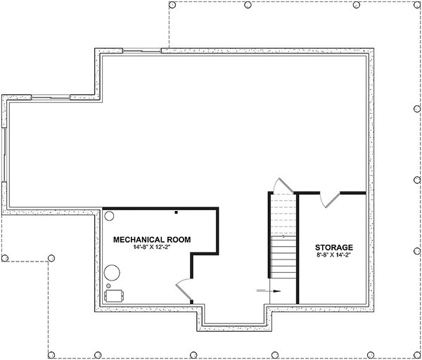 Dream House Plan - Farmhouse Floor Plan - Lower Floor Plan #23-2792