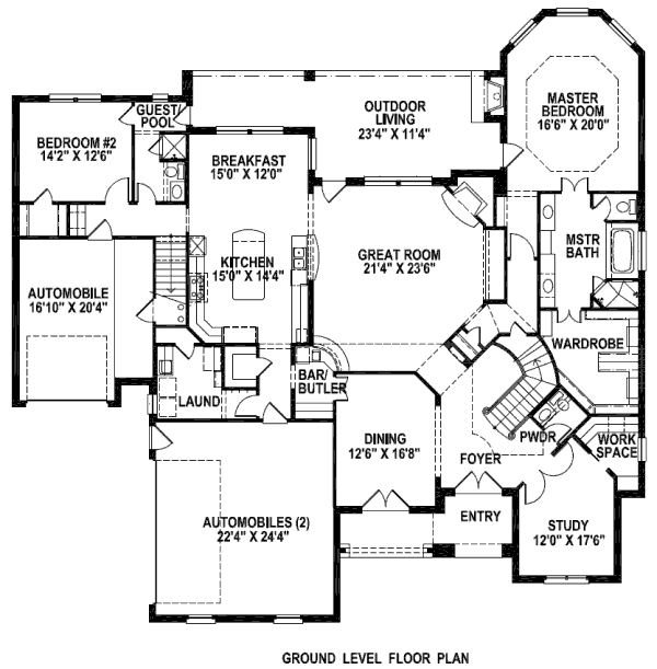 European Floor Plan - Main Floor Plan #141-270