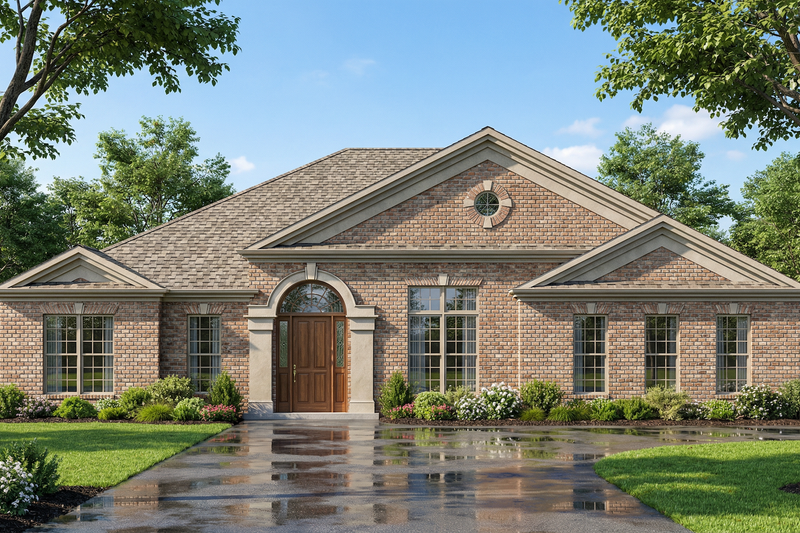 Dream House Plan - Exterior - Front Elevation 5 for Colonial House Plan #119-415 - 3 bed, 2 bath