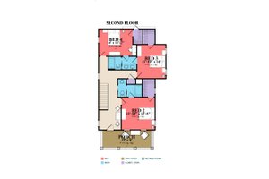 Floor Plan - Upper Floor for Farmhouse House Plan #63-377 - 4 bed, 3 bath