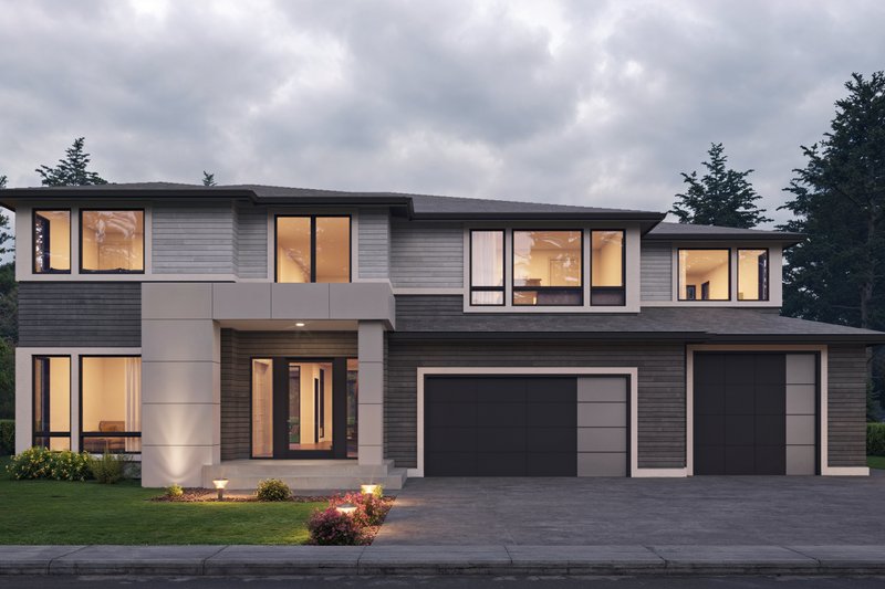 Architectural House Design - Contemporary Exterior - Front Elevation Plan #1066-278