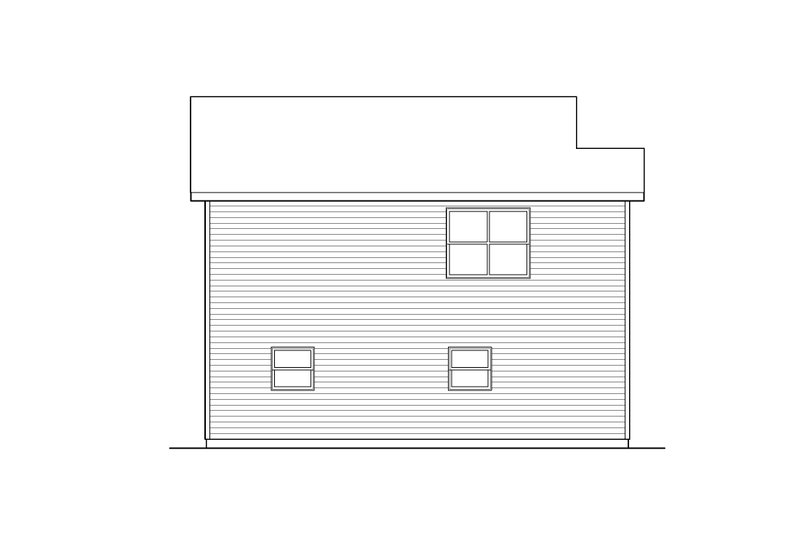 Architectural House Design - Exterior - Rear Elevation for Traditional House Plan #22-456 - 1 bed, 1 bath