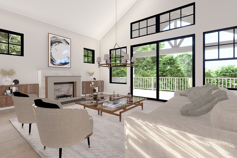 Home Plan - Interior - Family Room for Craftsman House Plan #124-1407 - 4 bed, 2.5 bath