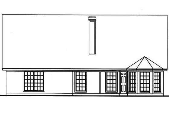 Exterior - Rear Elevation for Cottage House Plan #42-398 - 4 bed, 2 bath