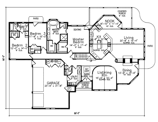 Traditional Floor Plan - Main Floor Plan #52-224