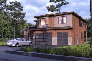 Contemporary Exterior - Front Elevation Plan #1066-57