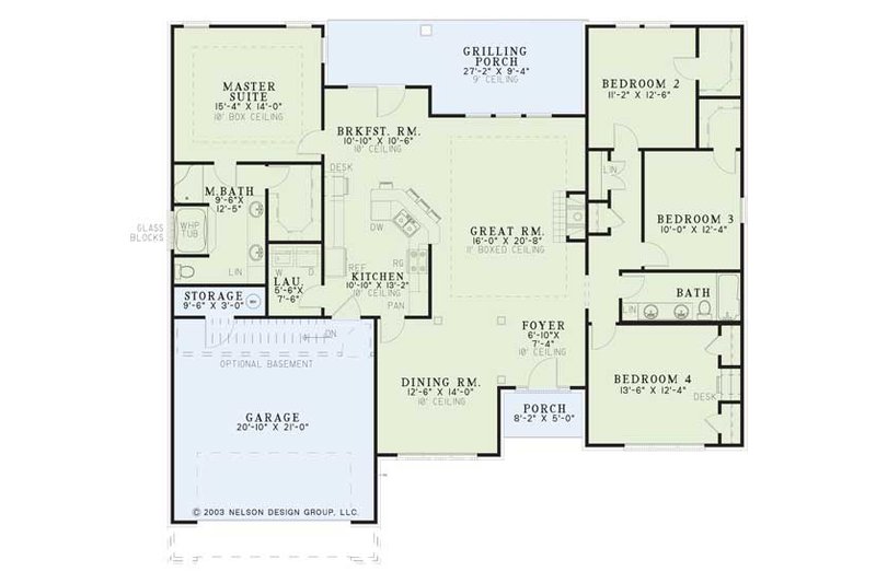 Dream House Plan - Floor Plan - Main Floor for Traditional House Plan #17-545 - 4 bed, 2 bath