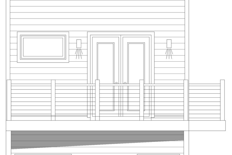 Home Plan - Exterior - Rear Elevation for Contemporary House Plan #932-903 - 4 bed, 3 bath