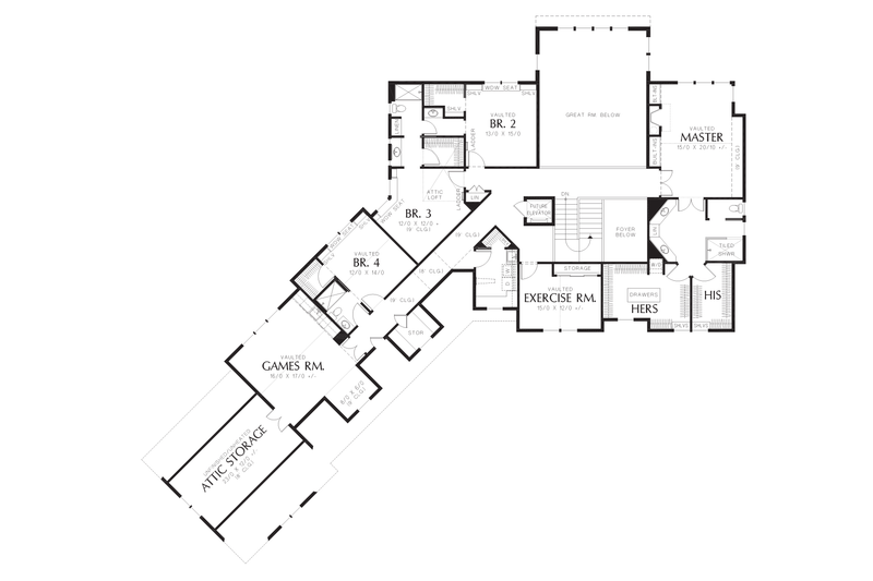 Dream House Plan - Floor Plan - Upper Floor for Craftsman House Plan #48-702 - 5 bed, 5.5 bath
