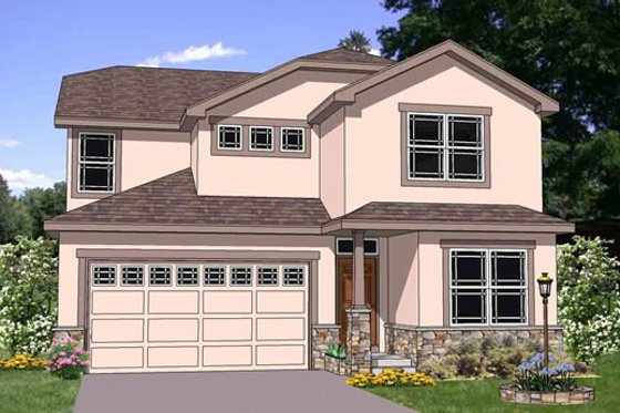 Exterior - Front Elevation for Contemporary House Plan #116-272 - 4 bed, 2.5 bath