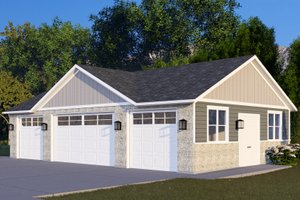 Exterior - Front Elevation 3 for Traditional House Plan #1060-242, 0 bath
