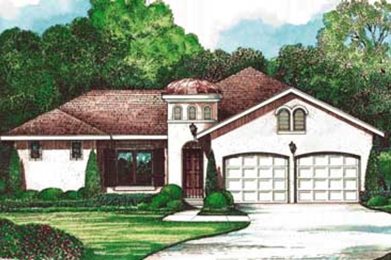 Architectural House Design - European Exterior - Front Elevation Plan #20-1412