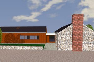 Exterior - Other Elevation for Ranch House Plan #520-9 - 2 bed, 3 bath