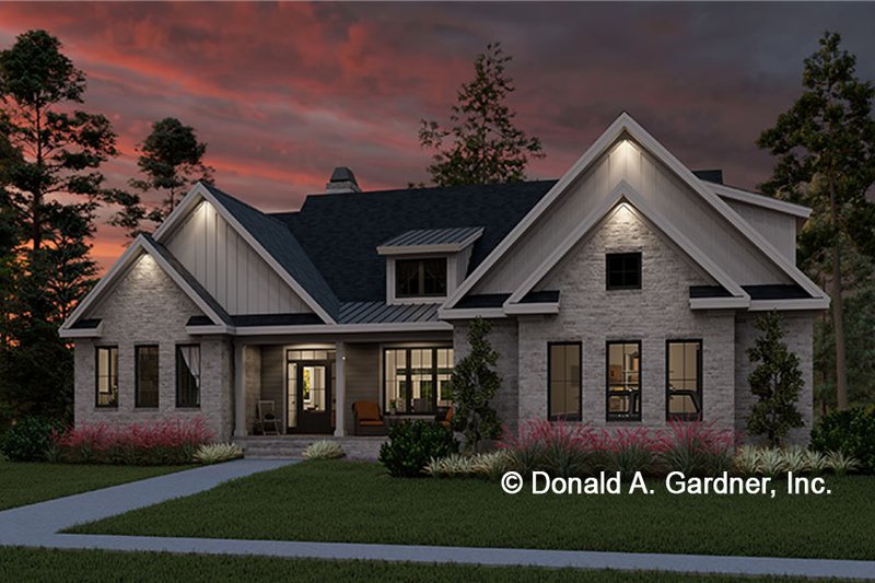 Dream House Plan - Exterior - Front Elevation 3 for Ranch House Plan #929-1199 - 3 bed, 2 bath