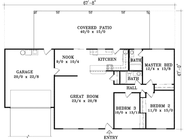 Ranch Floor Plan - Main Floor Plan #1-1278