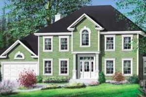 Colonial Exterior - Front Elevation Plan #25-275