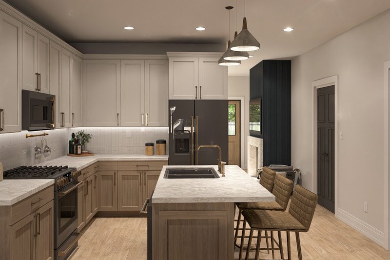 Dream House Plan - Interior - Kitchen 1 for Modern House Plan #455-353 - 3 bed, 2 bath