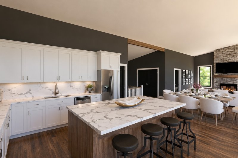 Dream House Plan - Interior - Kitchen 1 for Modern House Plan #1064-489 - 2 bed, 2.5 bath