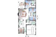 Mediterranean Style House Plan - 3 Beds 2 Baths 2122 Sq/Ft Plan #23-2212 