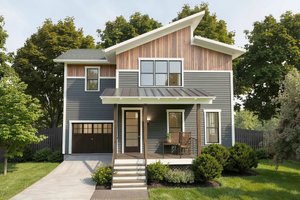 House Plan Design - Exterior - Front Elevation for Modern House Plan #79-367 - 3 bed, 2.5 bath
