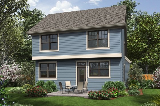 Exterior - Rear Elevation for Cottage House Plan #48-488 - 3 bed, 2.5 bath